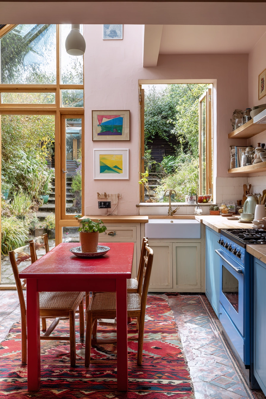 Eclectic Mid-Century Kitchen Retreat