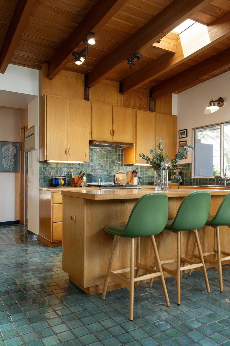 Serene Mid-Century Kitchen Harmony