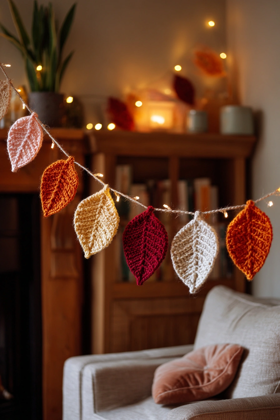 Cozy Crochet Leaf Garland