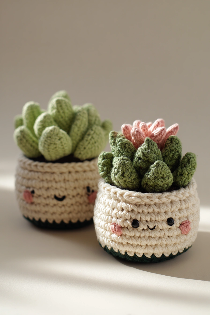 Cute Crochet Succulent Cuties