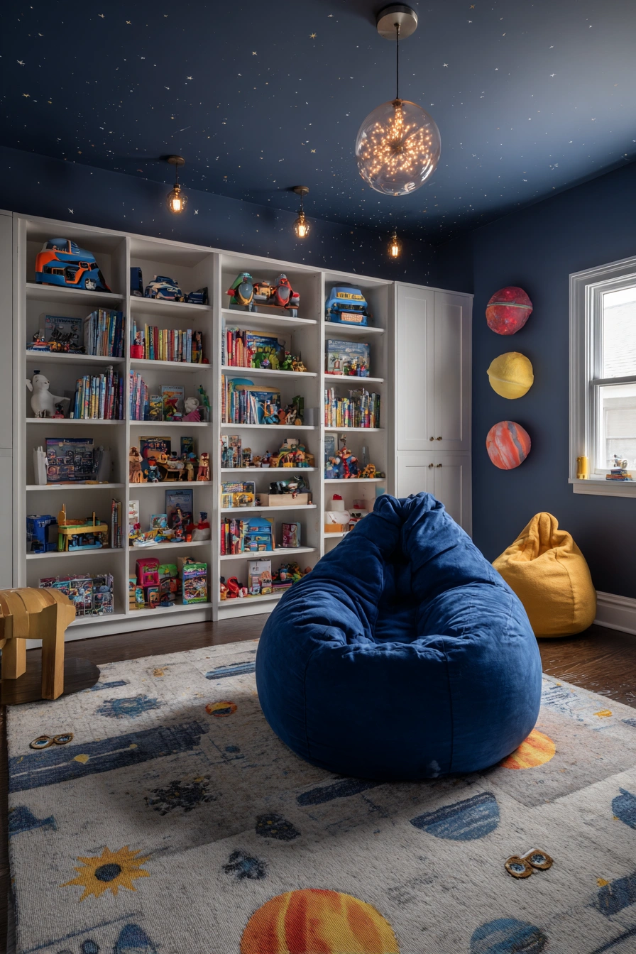 Starry Basement Playroom Retreat