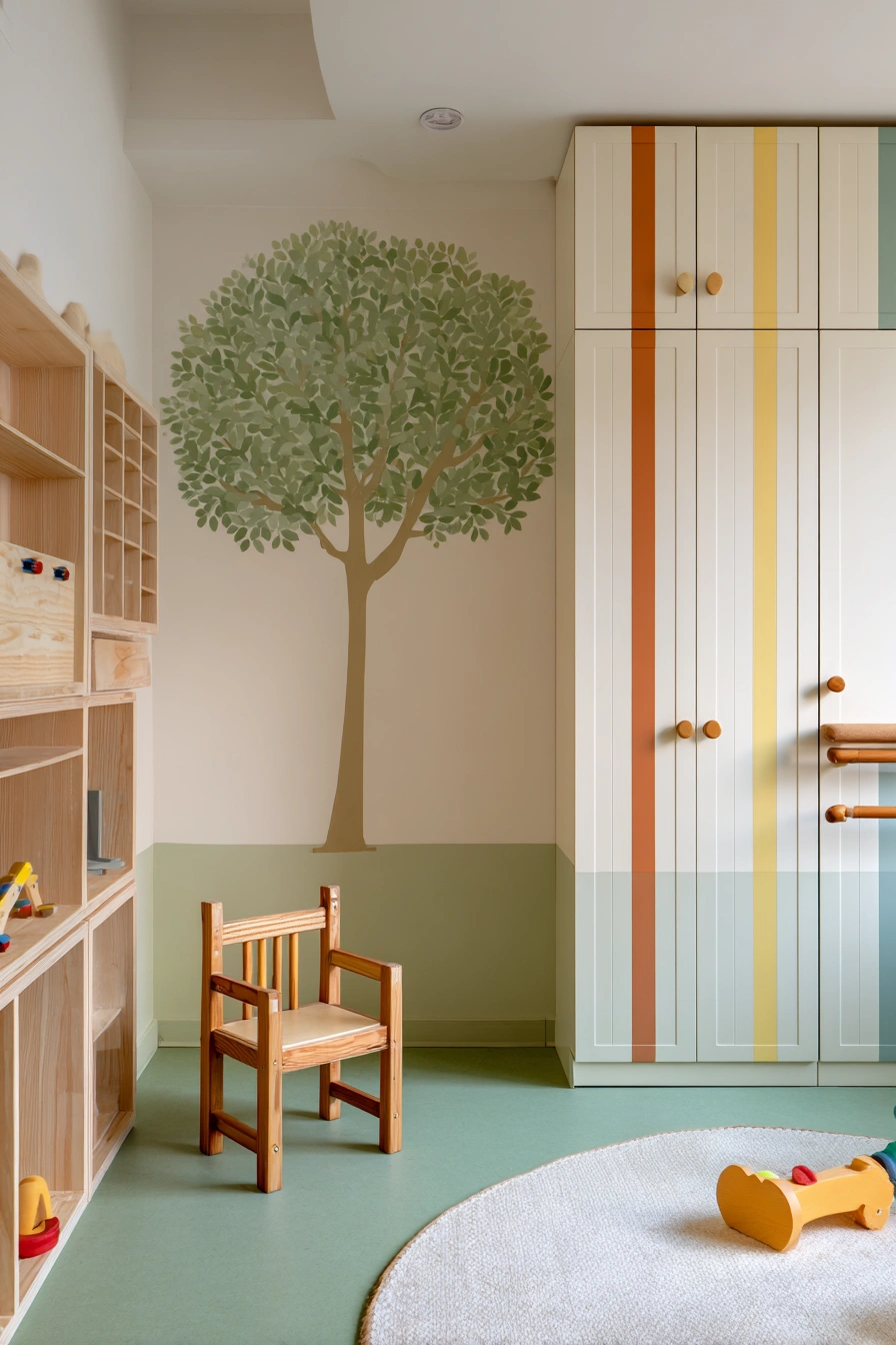 Calm Nature-Inspired Creative Playroom