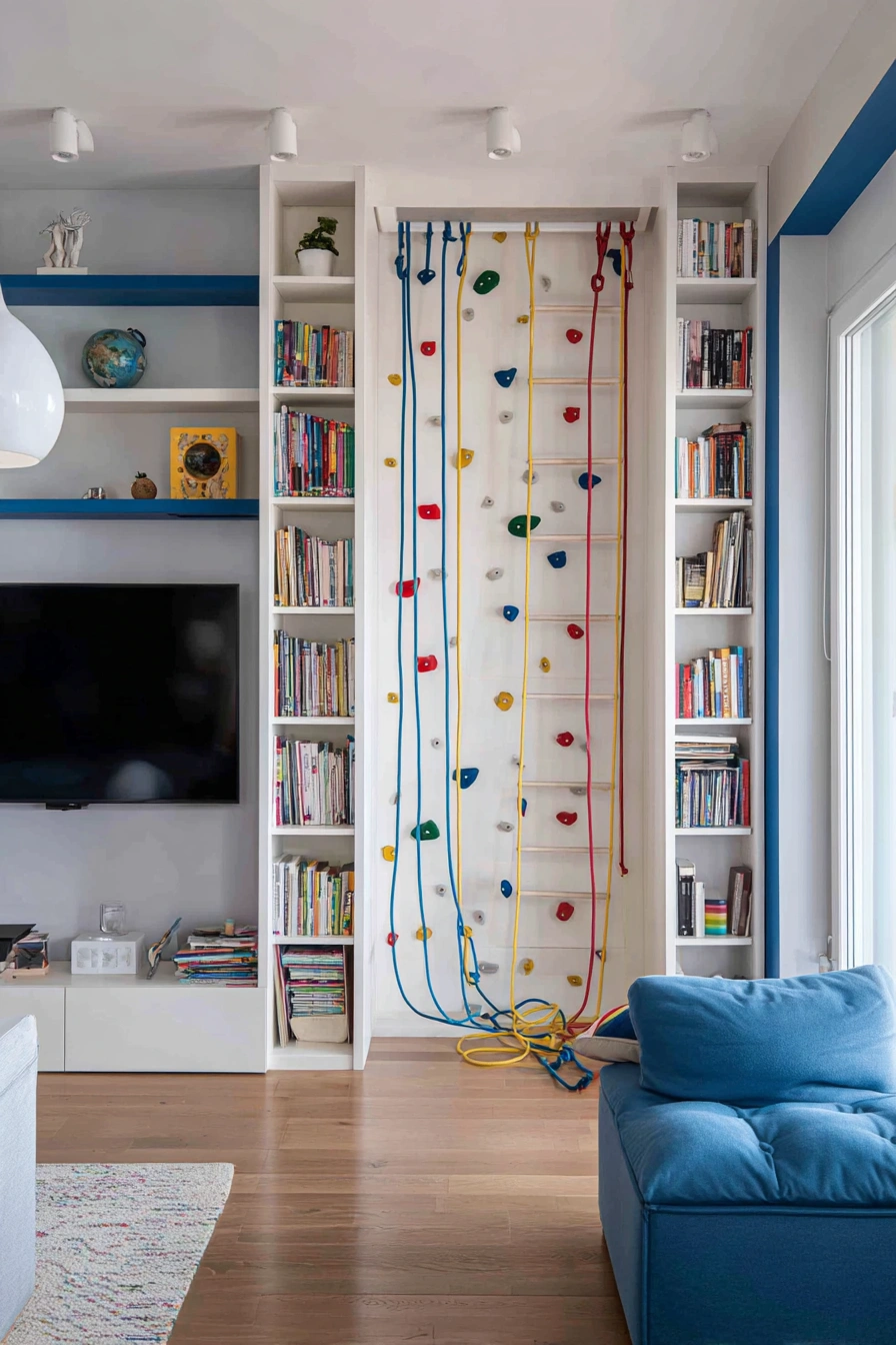 Creative Playroom with Indoor Climbing Fun