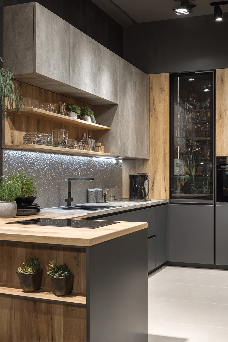 Industrial Wood Kitchen Edge