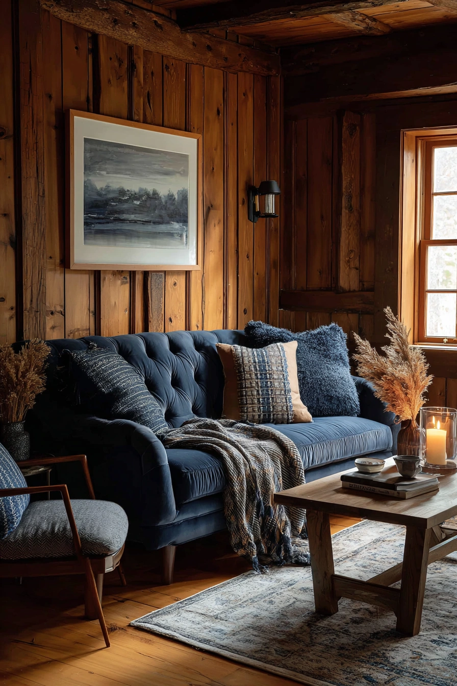 Cozy Rustic Cabin Living Room