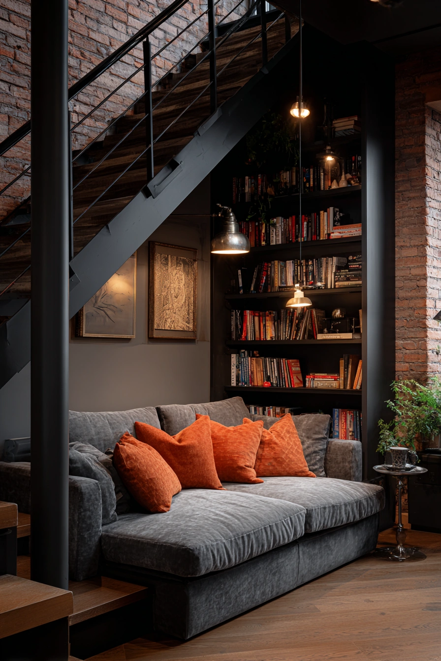 Industrial Loft Living Room Retreat