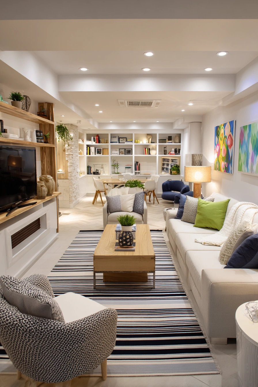 Bright Modern Living Room Elegance