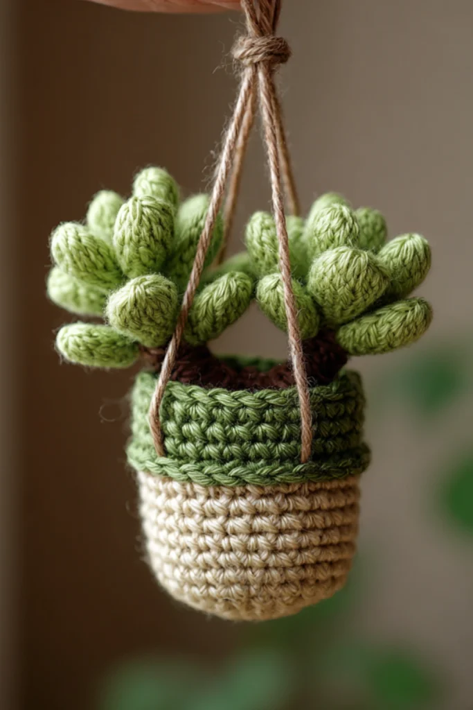 17 Crochet Trailing Succulents Free Patterns