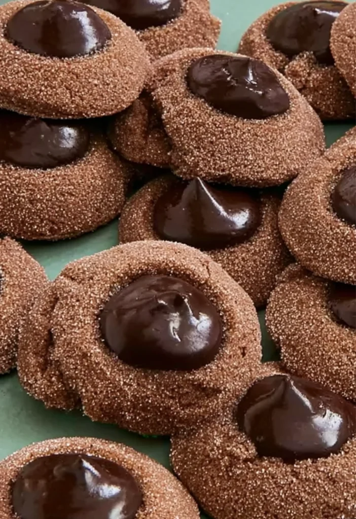 Chocolate Thumbprint Cookies