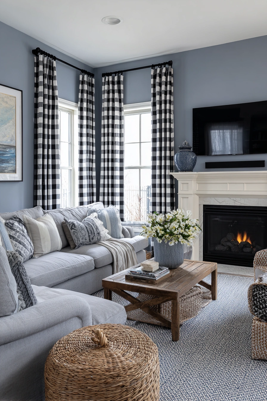 Cozy Blue Living Room Retreat
