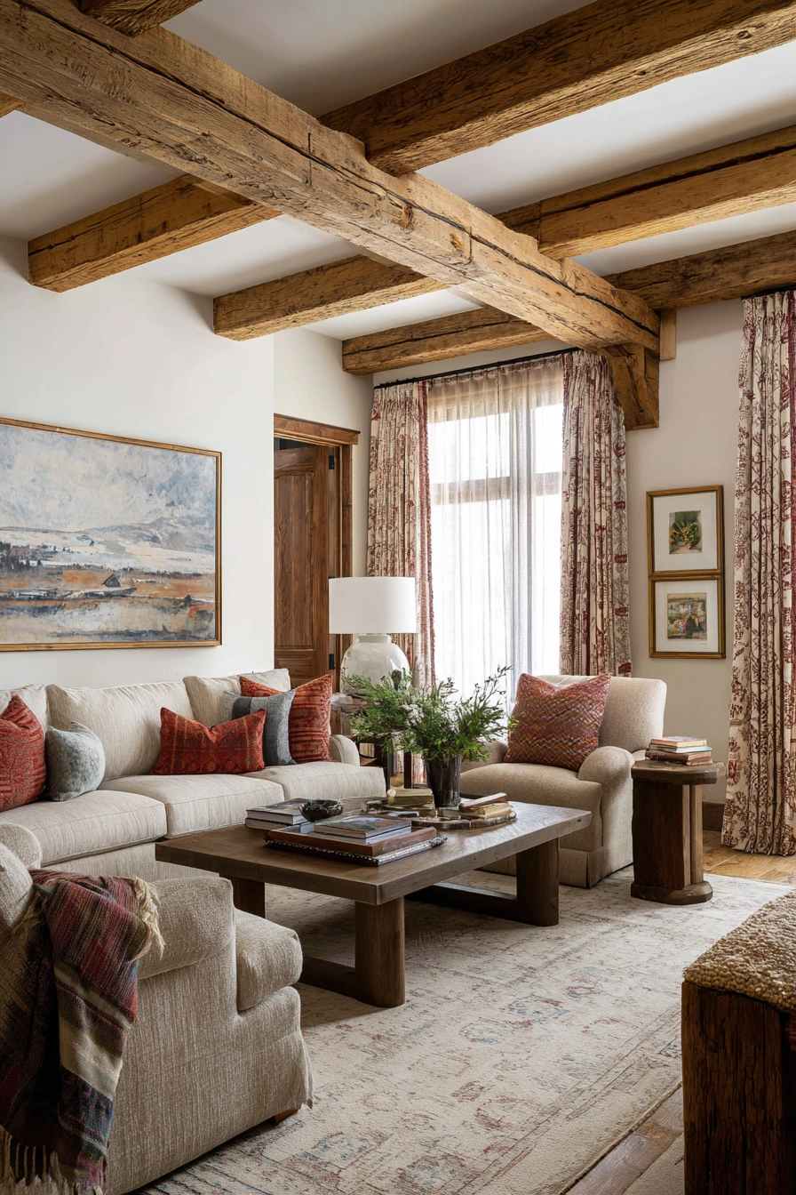 Warm Cozy Living Room Kitchen Harmony