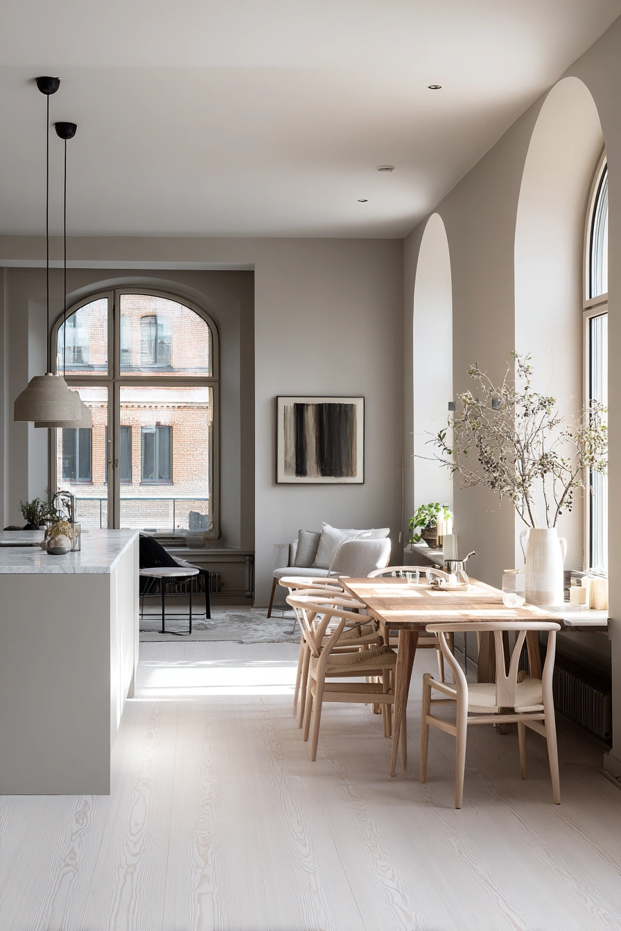 Minimal Archway Living Kitchen Warmth