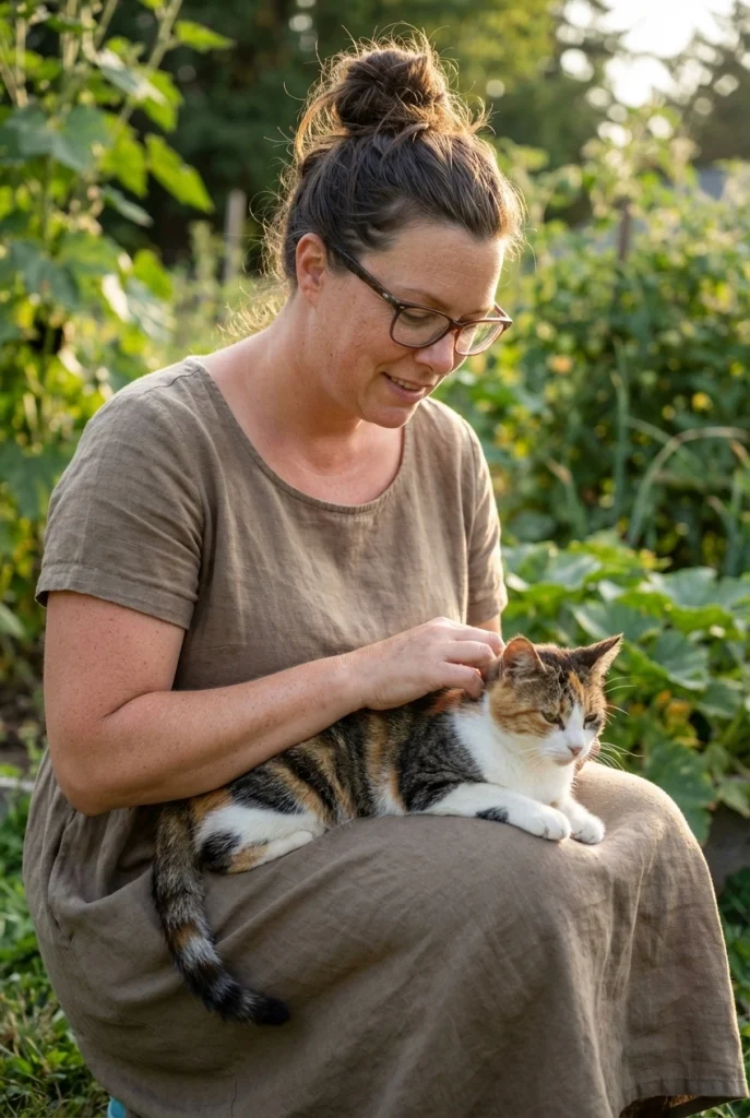 Julie with Loki