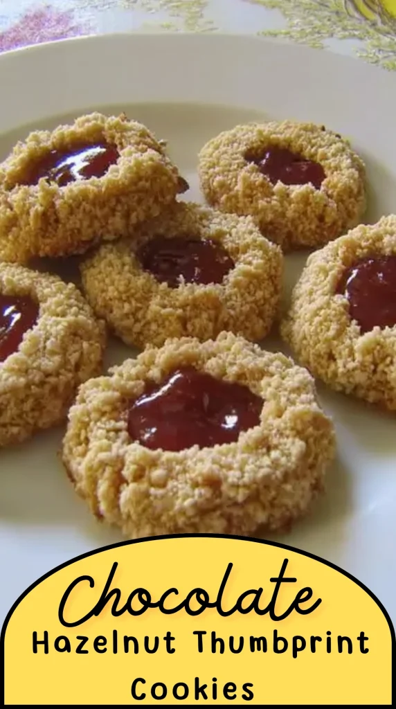 Chocolate Hazelnut Thumbprint Cookies