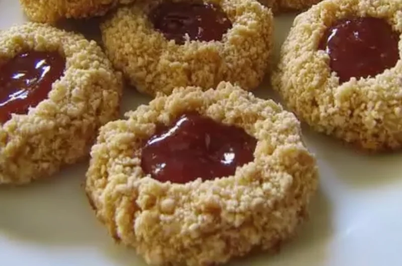 Chocolate Hazelnut Thumbprint Cookies
